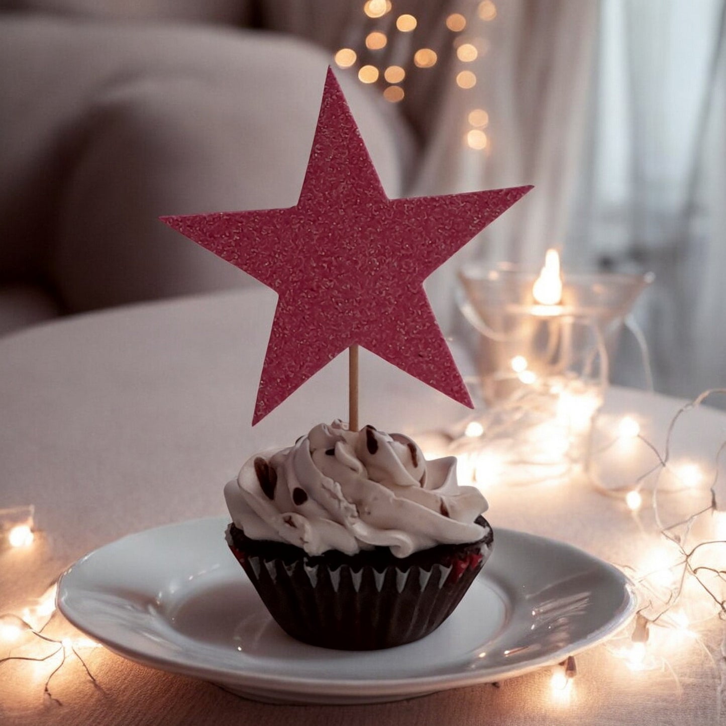 Partybus - Cupcake Topper Star Glitter