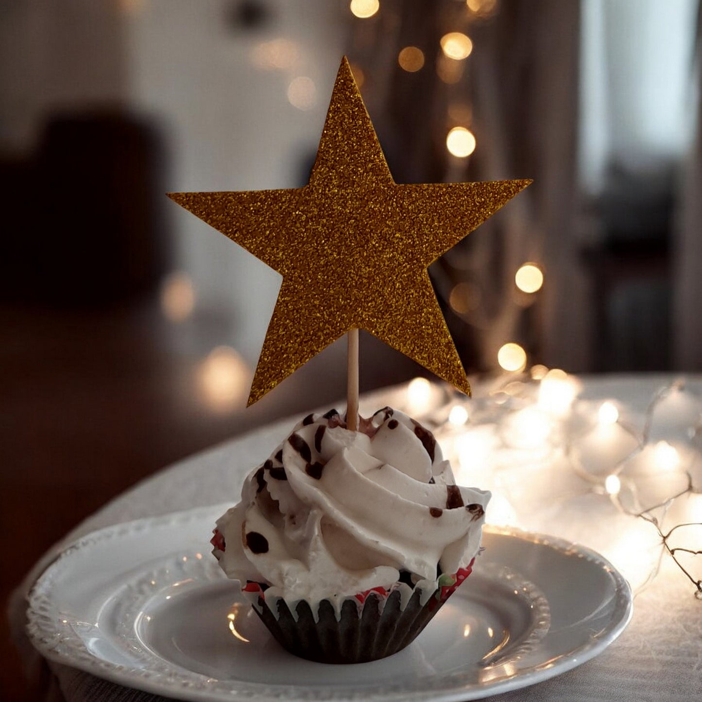 Partybus - Cupcake Topper Star Glitter