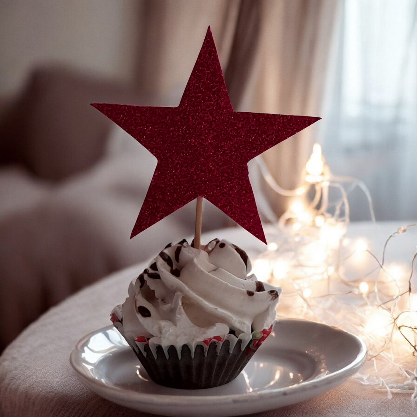 Partybus - Cupcake Topper Star Glitter