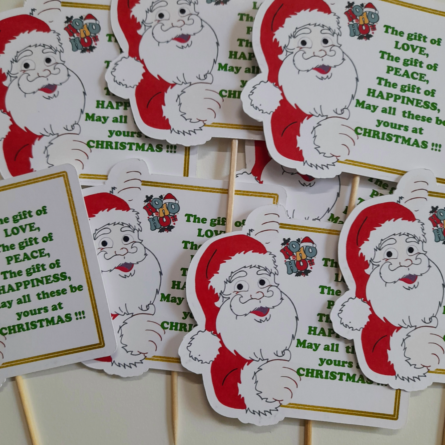Partybus – Santa wishes Christmas cupcake topper