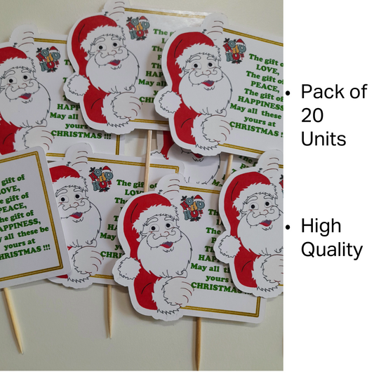 Partybus – Santa wishes Christmas cupcake topper