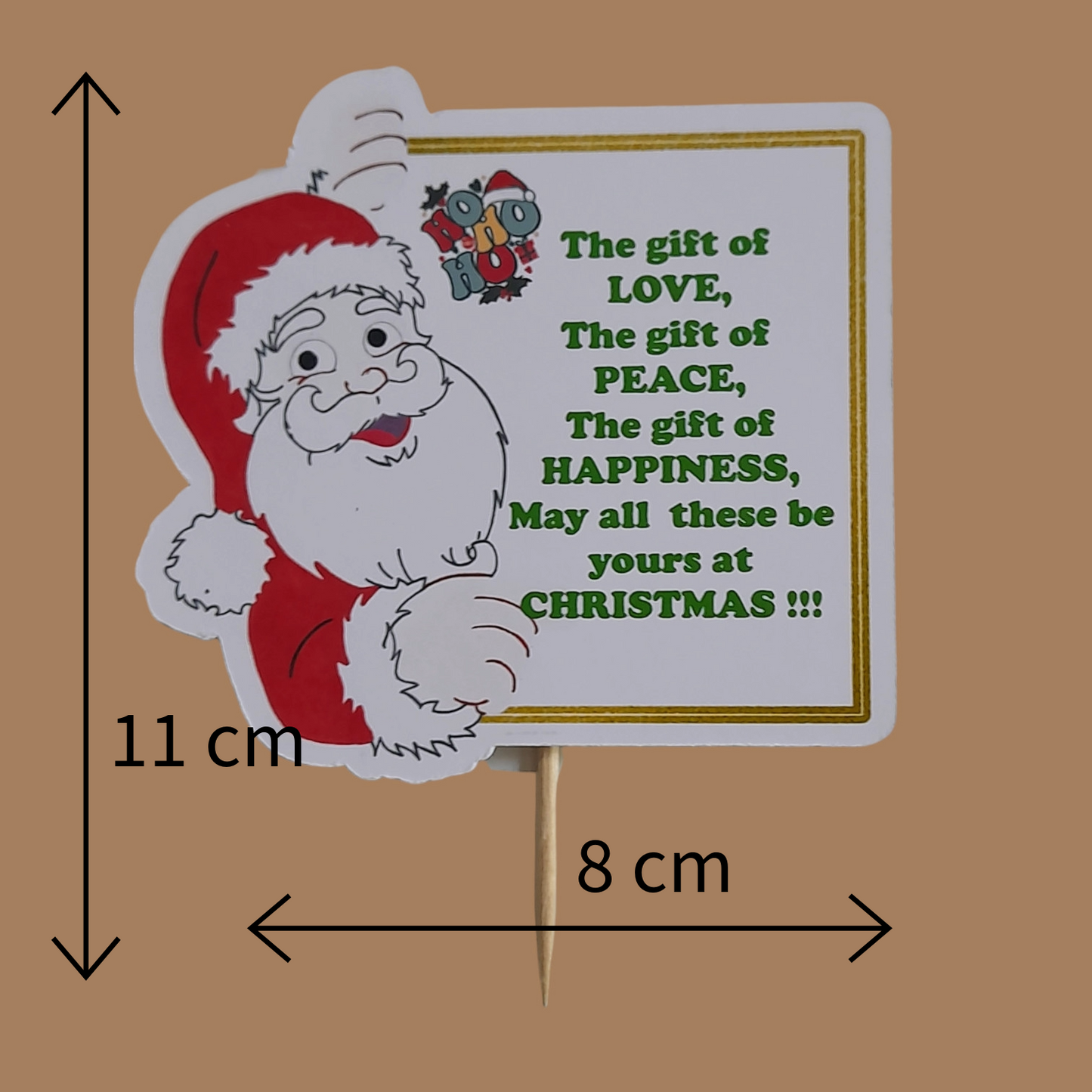 Partybus – Santa wishes Christmas cupcake topper
