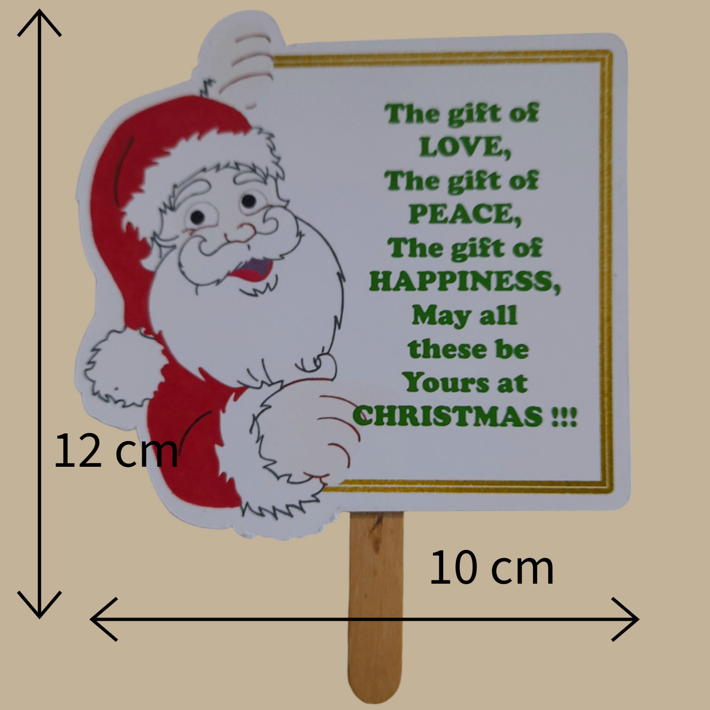 Partybus – Santa wishes Christmas Cake Topper