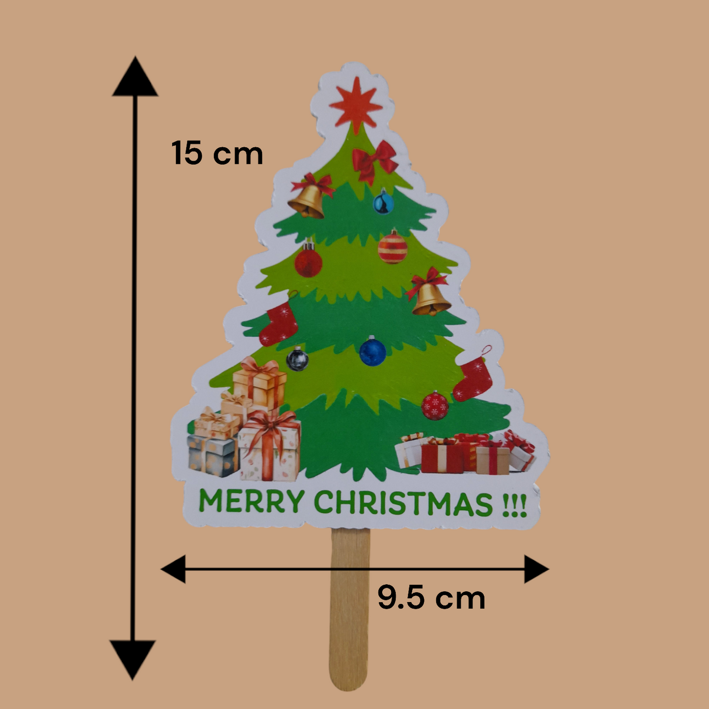 Partybus – Christmas Tree Merry Christmas Cake Topper