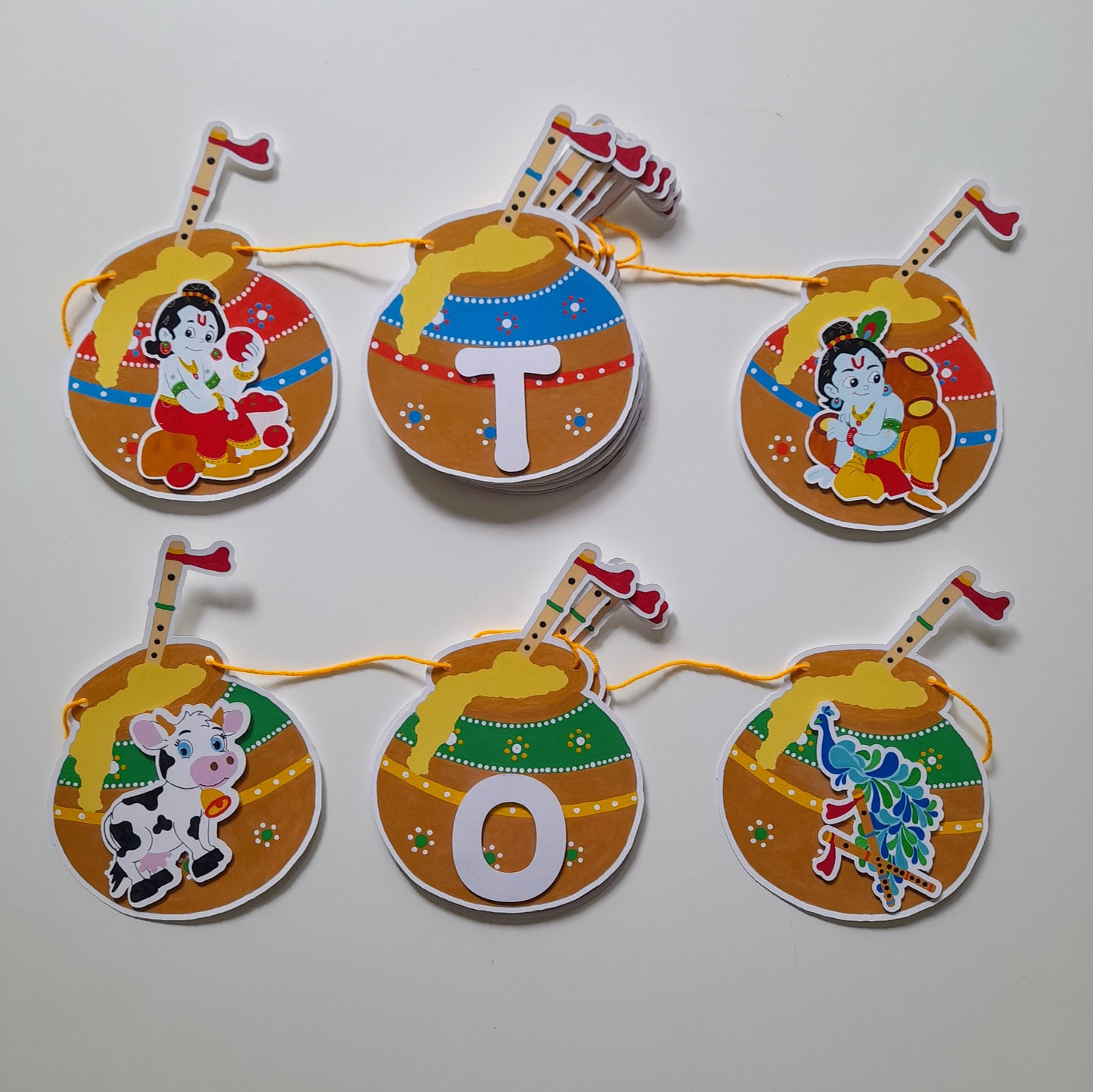 Partybus – Little Krishna Themed Turning One Banner with Name
