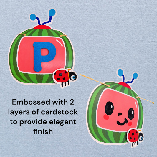 Partybus – Coco melon Happy Birthday Banner with name