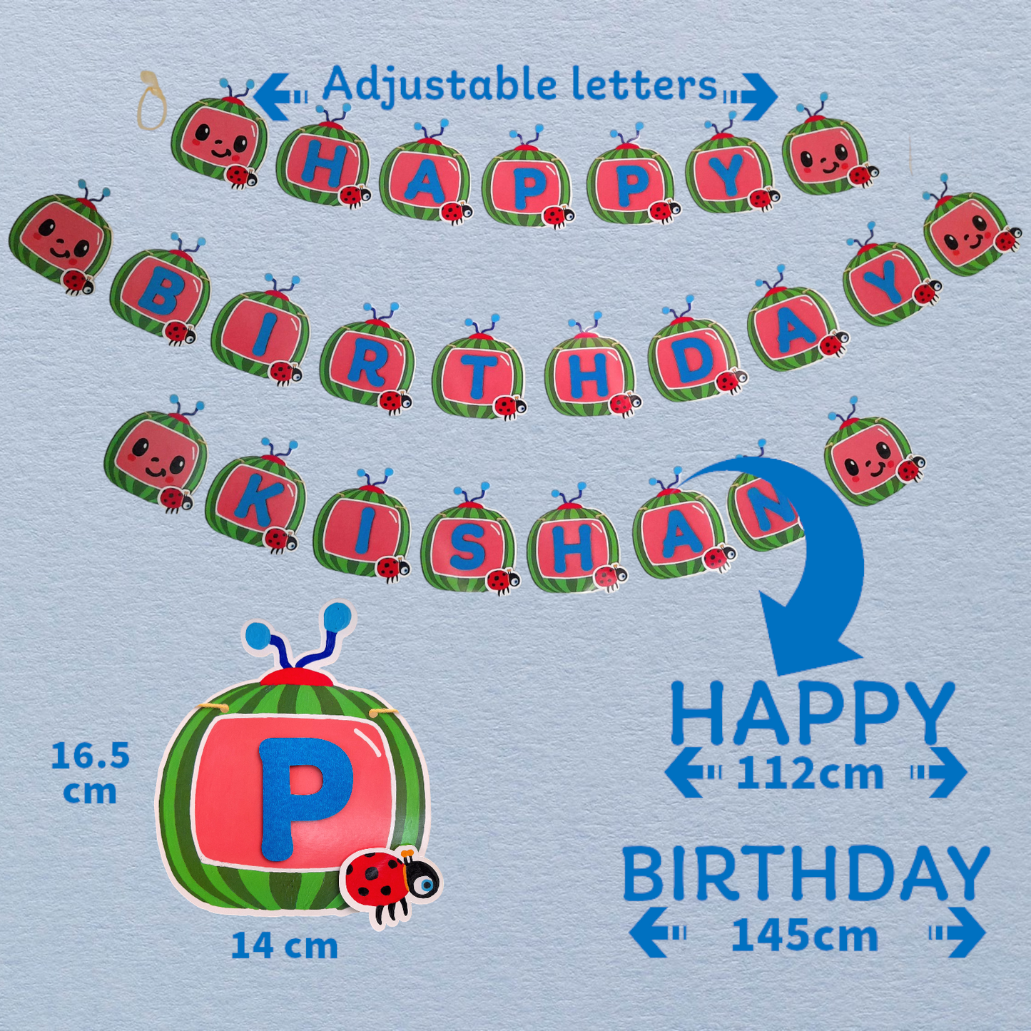 Partybus – Coco melon Happy Birthday Banner with name