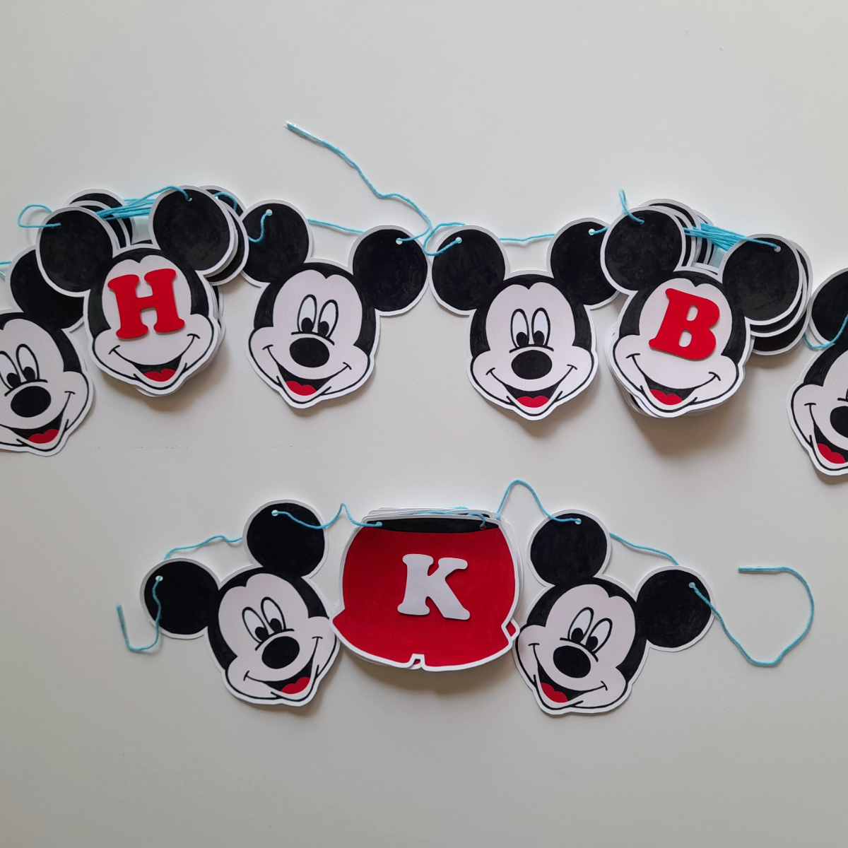 Partybus – Mickey Mouse Themed Happy Birthday Banner with name