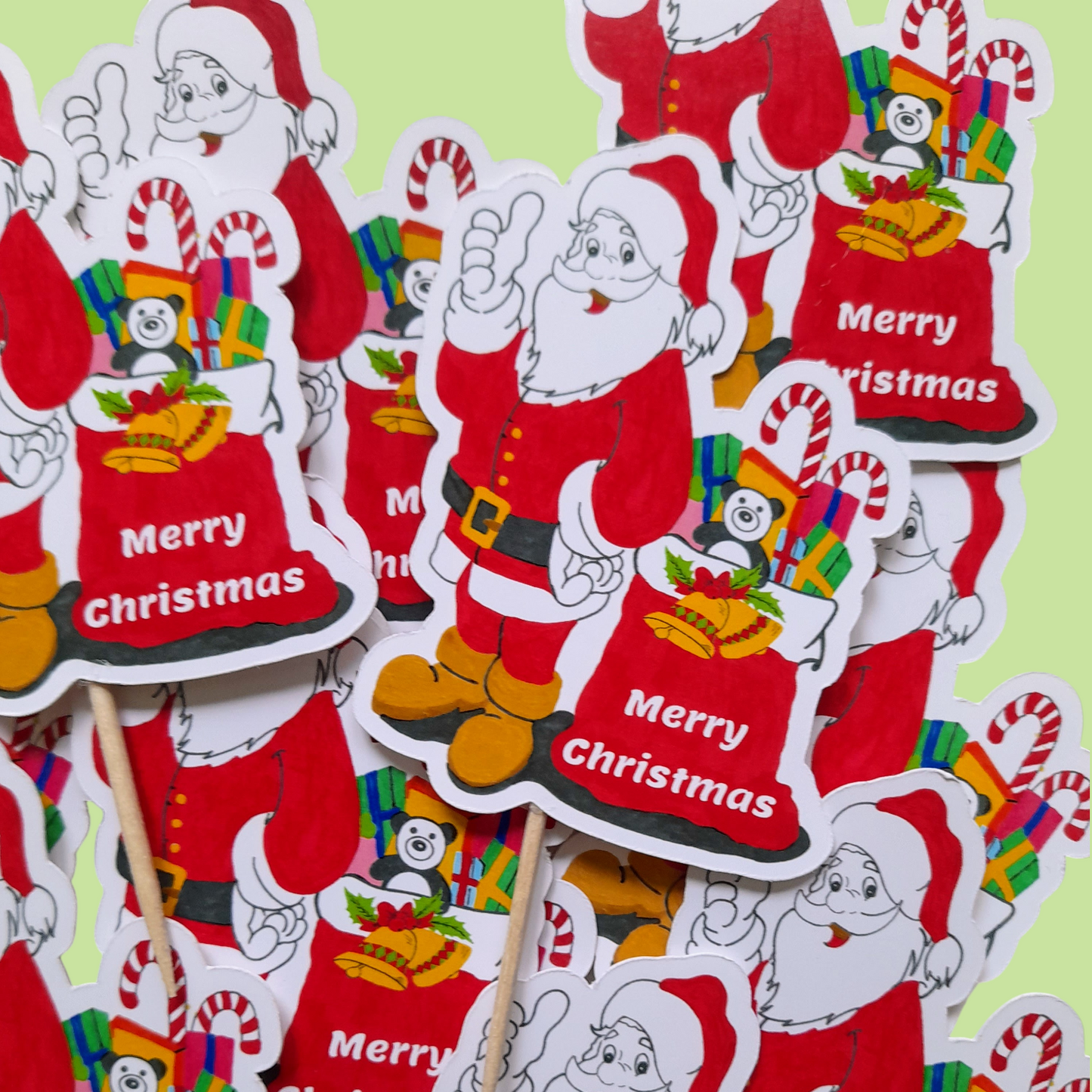 Partybus – Christmas cupcake topper – Santa