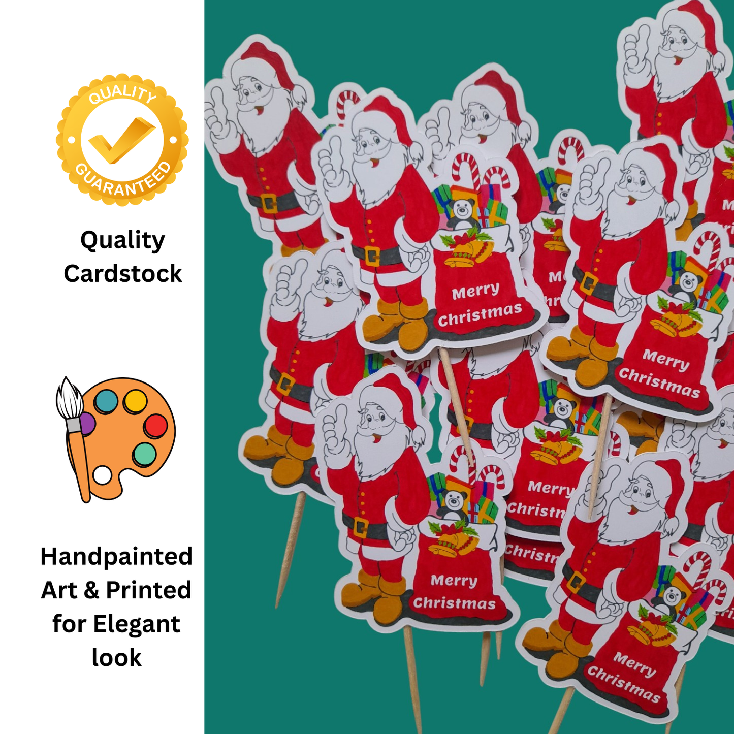 Partybus – Christmas cupcake topper – Santa